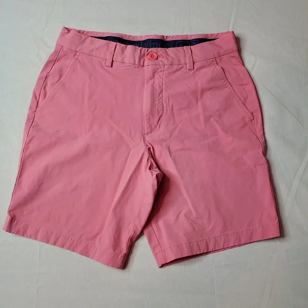 Vineyard Vines Men's Size 28 On The Go Performance Golf Shorts Pink 1H001141